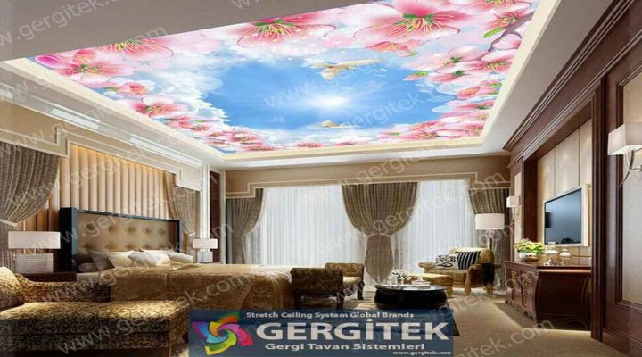 Gergi tavan yatak odası ve salon modelleri Ankara gergi tavan